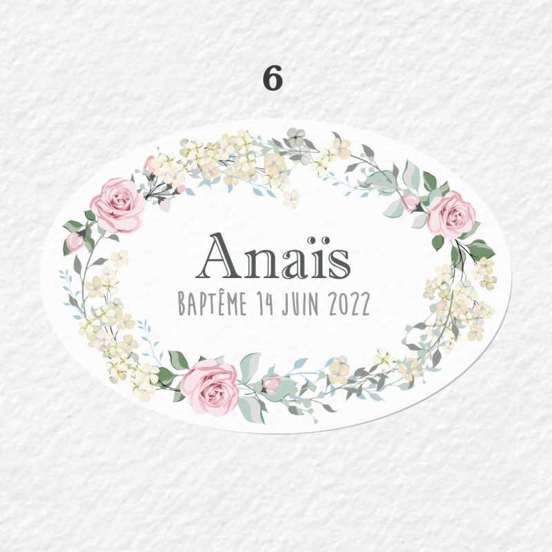 Etiquette Personnalisée Ovale