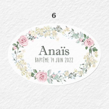 Etiquette Personnalisée Ovale