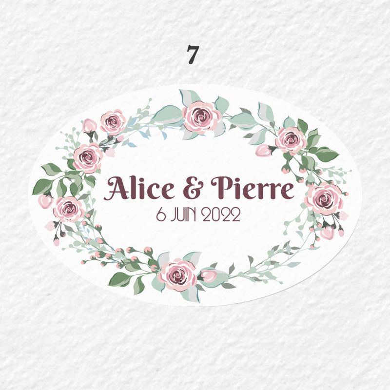 Etiquette Personnalisée Ovale