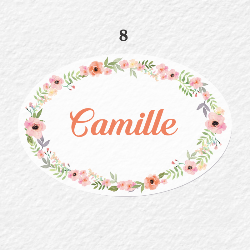 Etiquette Personnalisée Ovale