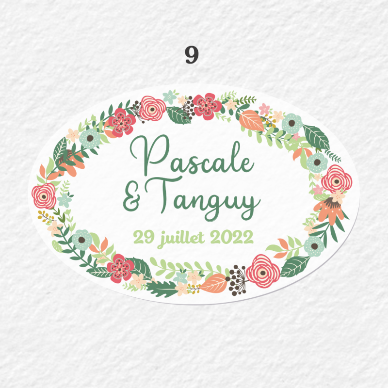 Etiquette Personnalisée Ovale