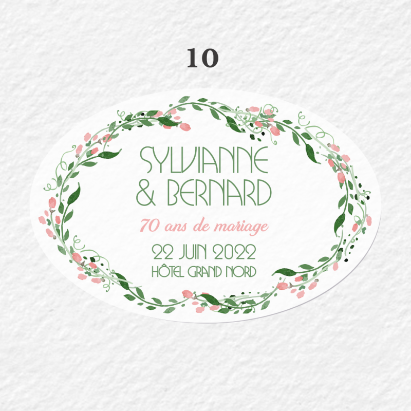 Etiquette Personnalisée Ovale