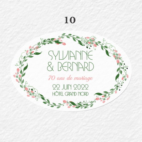 Etiquette Personnalisée Ovale