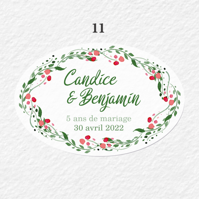 Etiquette Personnalisée Ovale