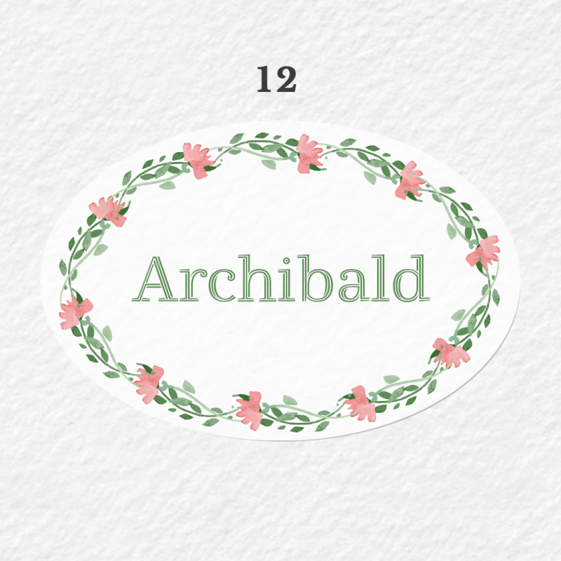 Etiquette Personnalisée Ovale