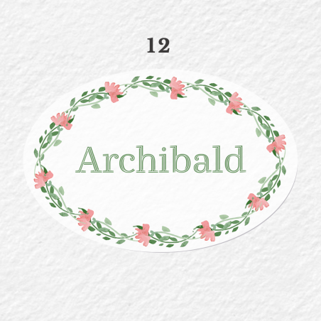 Etiquette Personnalisée Ovale