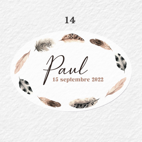 Etiquette Personnalisée Ovale