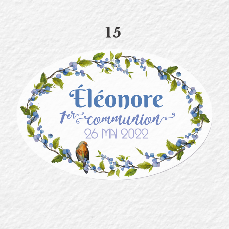 Etiquette Personnalisée Ovale