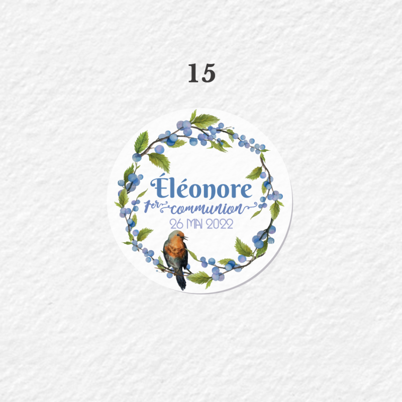 Etiquette Personnalisée Ronde