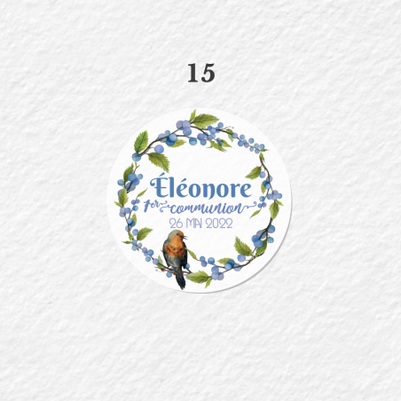Etiquette Personnalisée Ronde