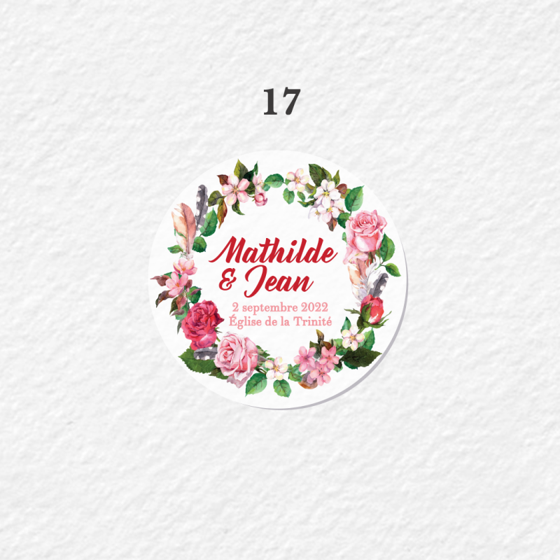 Etiquette Personnalisée Ronde