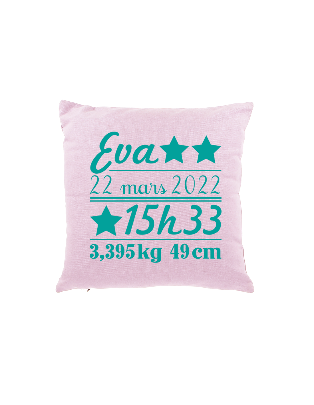 Liebtastisch - Coussin personnalisé pour naissance - Nom - Date - Poids -  Taille - Coussin de naissance - Bébé - Rose - Naissance - Coussin de nom  pour garçons et filles : : Bébé et Puériculture