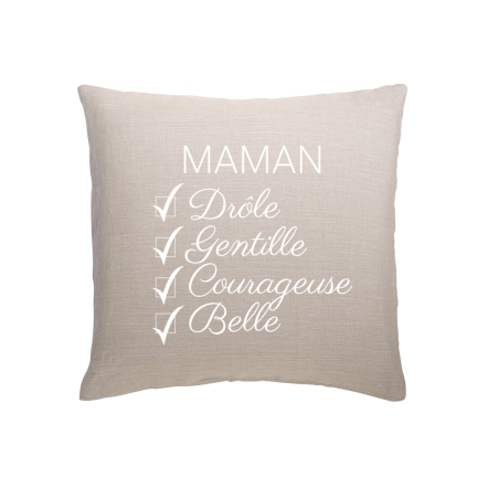 Coussin Maman Belle, Drôle, Gentille