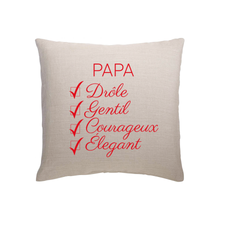 Coussin Papa Drôle, Gentil, Élegant