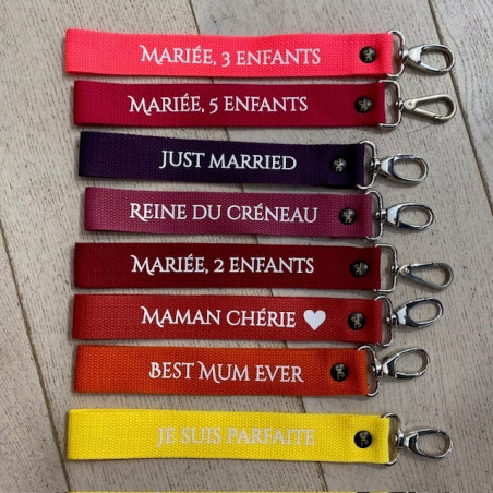 Porte-Clés Ruban Ceinture Personnalisé