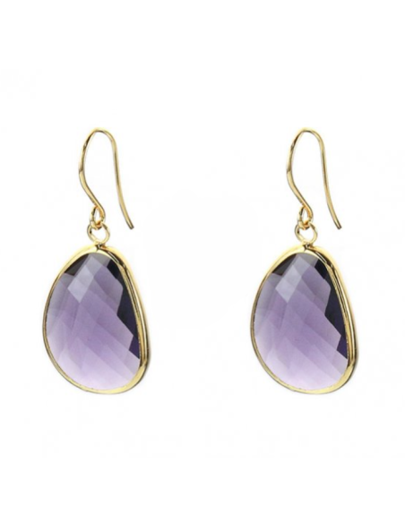 Boucles d'oreille en verre couleur tanzanite Boucles d'oreille en verre couleur tanzanite