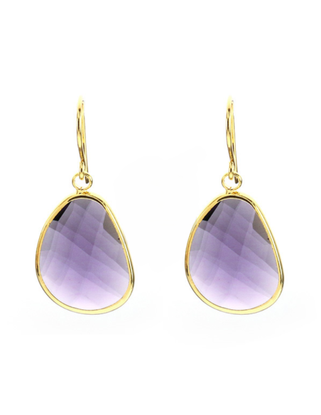 Boucles d'oreille en verre couleur tanzanite Boucles d'oreille en verre couleur tanzanite