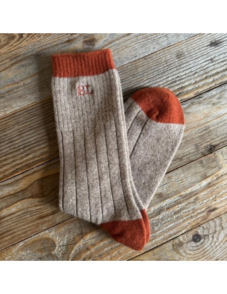 Chaussettes laine mérinos personnalisées