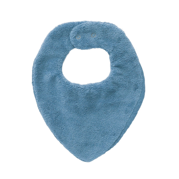 Bavoir bandana en bambou et gaze brodé