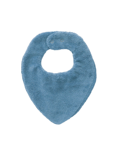 Bavoir bandana en bambou et gaze brodé