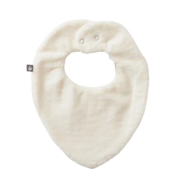 Bavoir bandana en bambou et gaze brodé