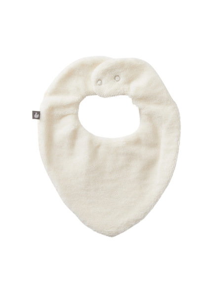 Bavoir bandana en bambou et gaze brodé