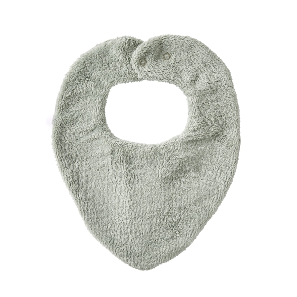 Bavoir bandana en bambou et gaze brodé