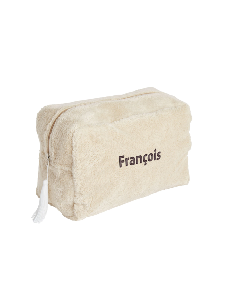 Trousse de toilette éponge brodée