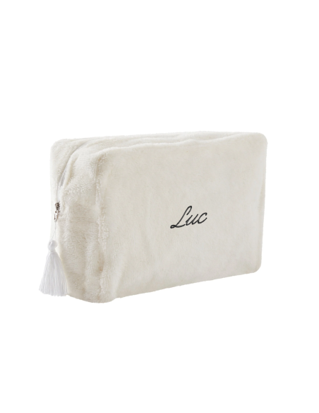 Trousse de toilette éponge brodée