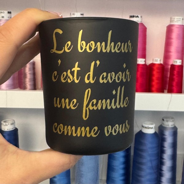 Bougie Le bonheur c'est d'avoir...