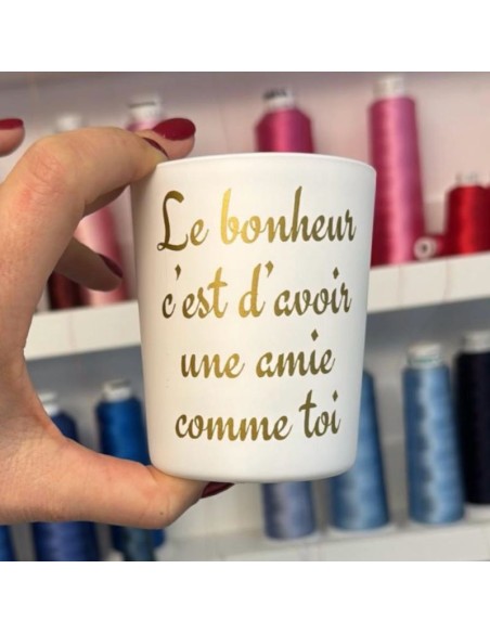 Bougie Le bonheur c'est d'avoir...