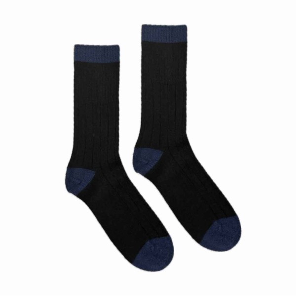 Chaussettes bicolores laine mérinos personnalisées