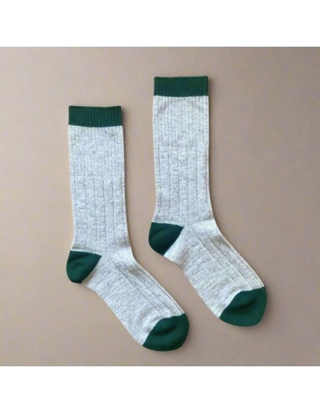 Chaussettes unies laine mérinos personnalisées