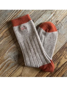 Chaussettes unies laine mérinos personnalisées